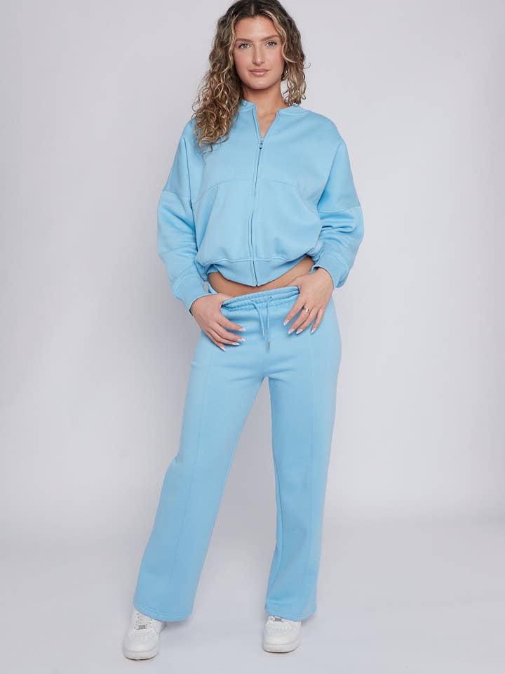 AX Labels - Wholesale Top & Pant Set (NOT Loungewear) - Women's - Oversized Bomber Style Fleece Zipper Co-ord12