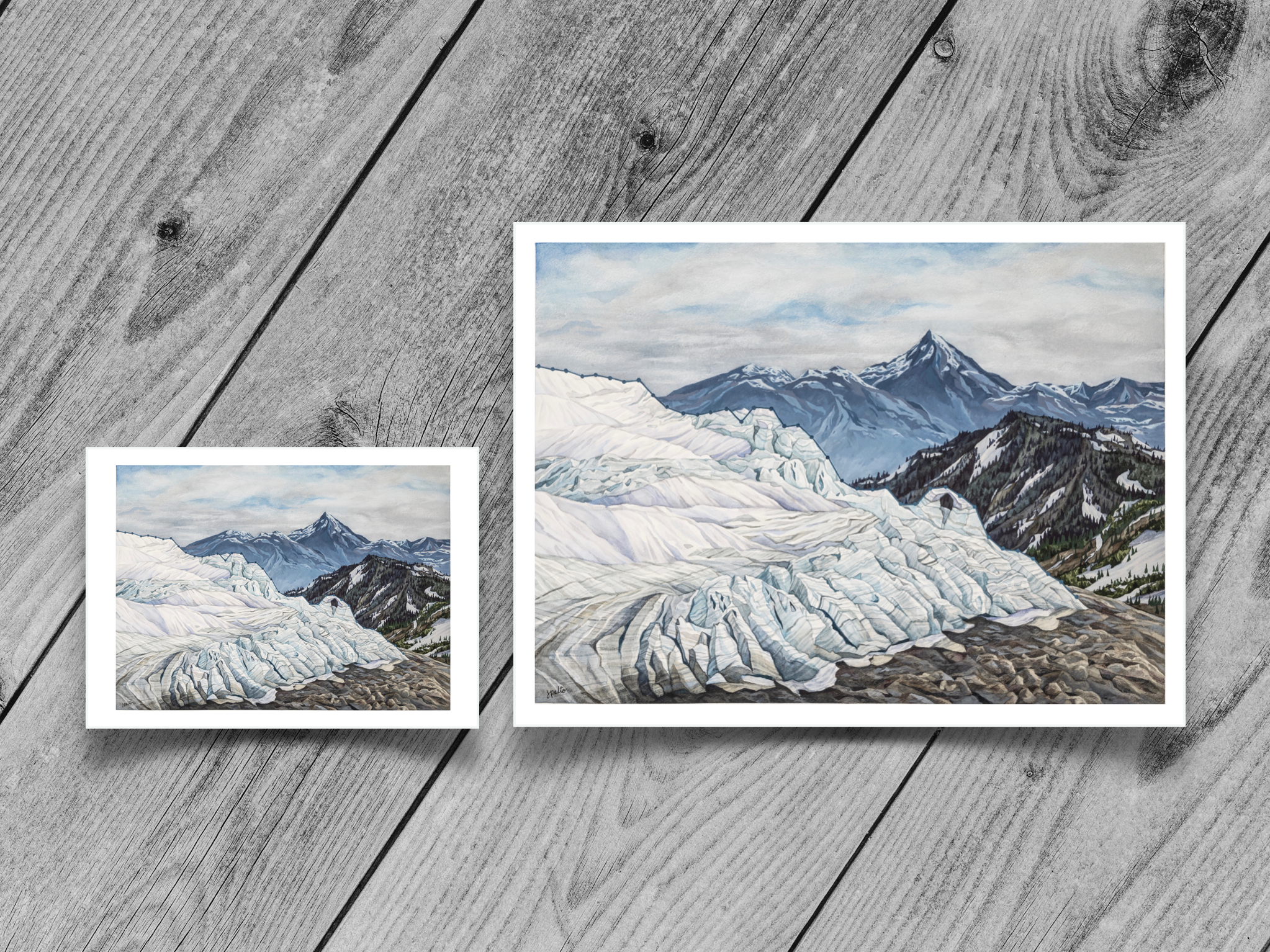 Jill Pelto Art - Wholesale Art Print - Mountain Glacier Art Print0
