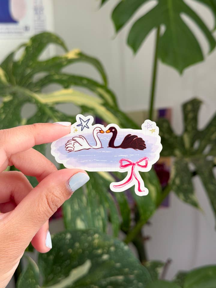 Swan Sticker for wholesale by Marlene Vega Studio