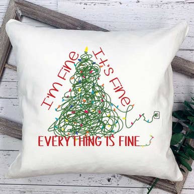 I'm Fine Everything Is Fine Christmas DTF Heat Transfer for wholesale by Trendy Transfers