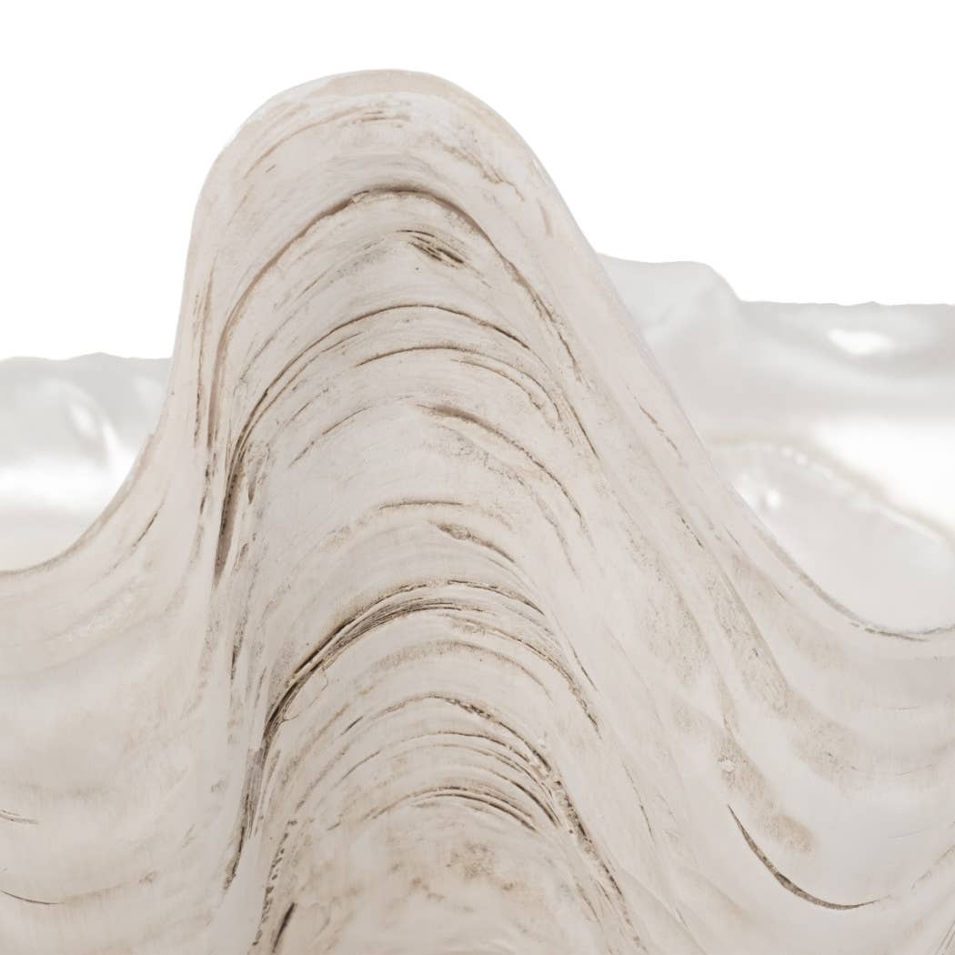 Sagebrook Home - Wholesale Decorative Plate/Dish/Bowl - Decorative Bowl - Ivory Resin Coastal Pearlized Shell, 9 in.9