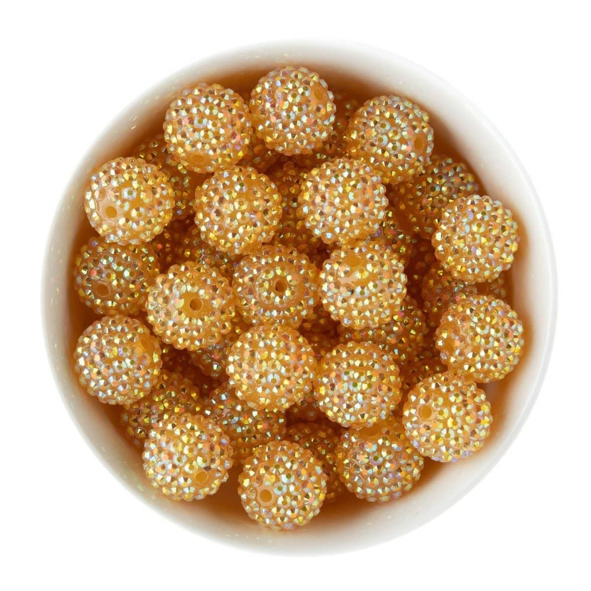 Cara & Co Silicone Craft Supply - Wholesale Beads - 20mm Rhinestone Acrylic Round Beads5