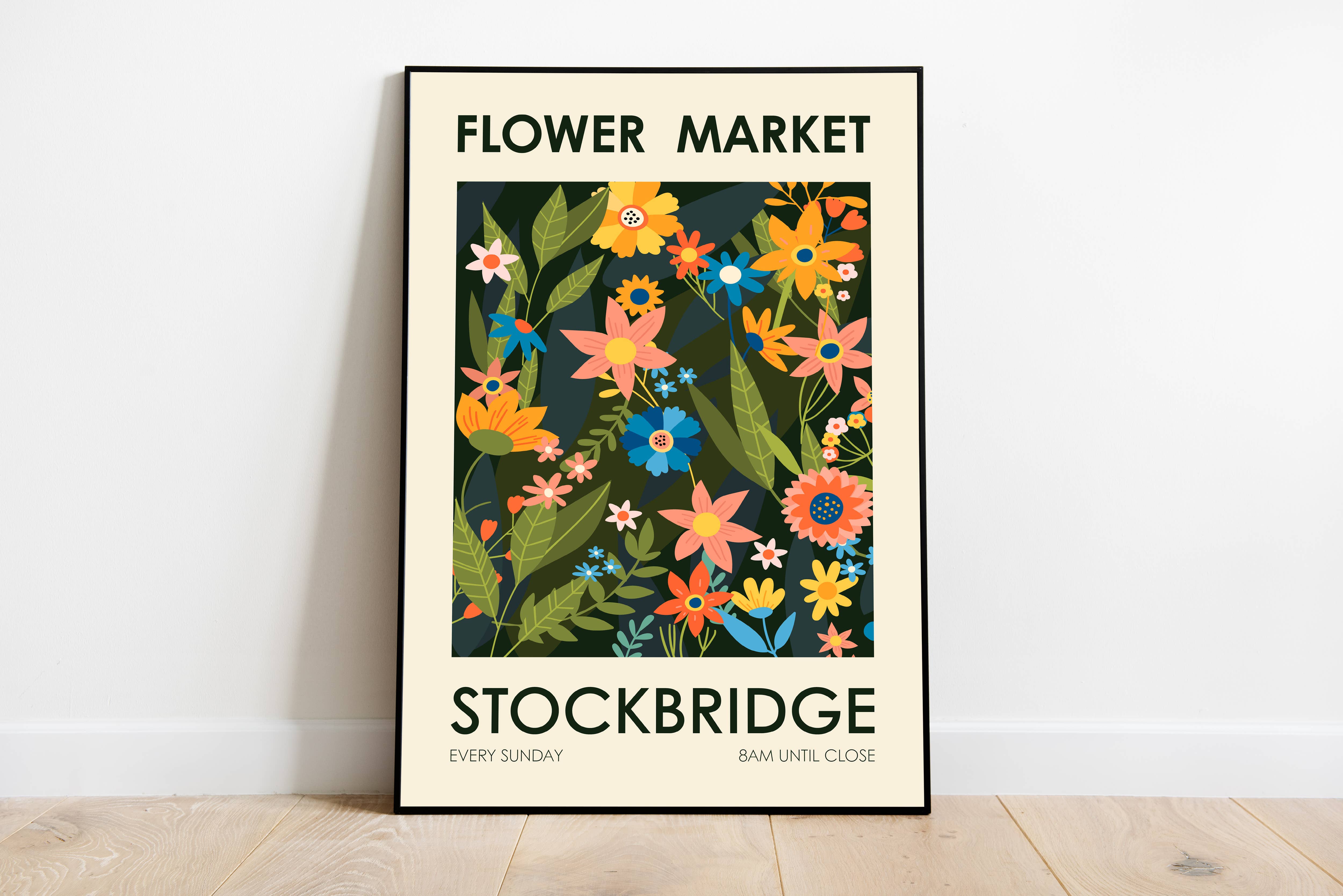 Jaffa Orange – wholesale Art print – Flower Market Edinburgh Print, Floral Poster Boho Plant Gift0