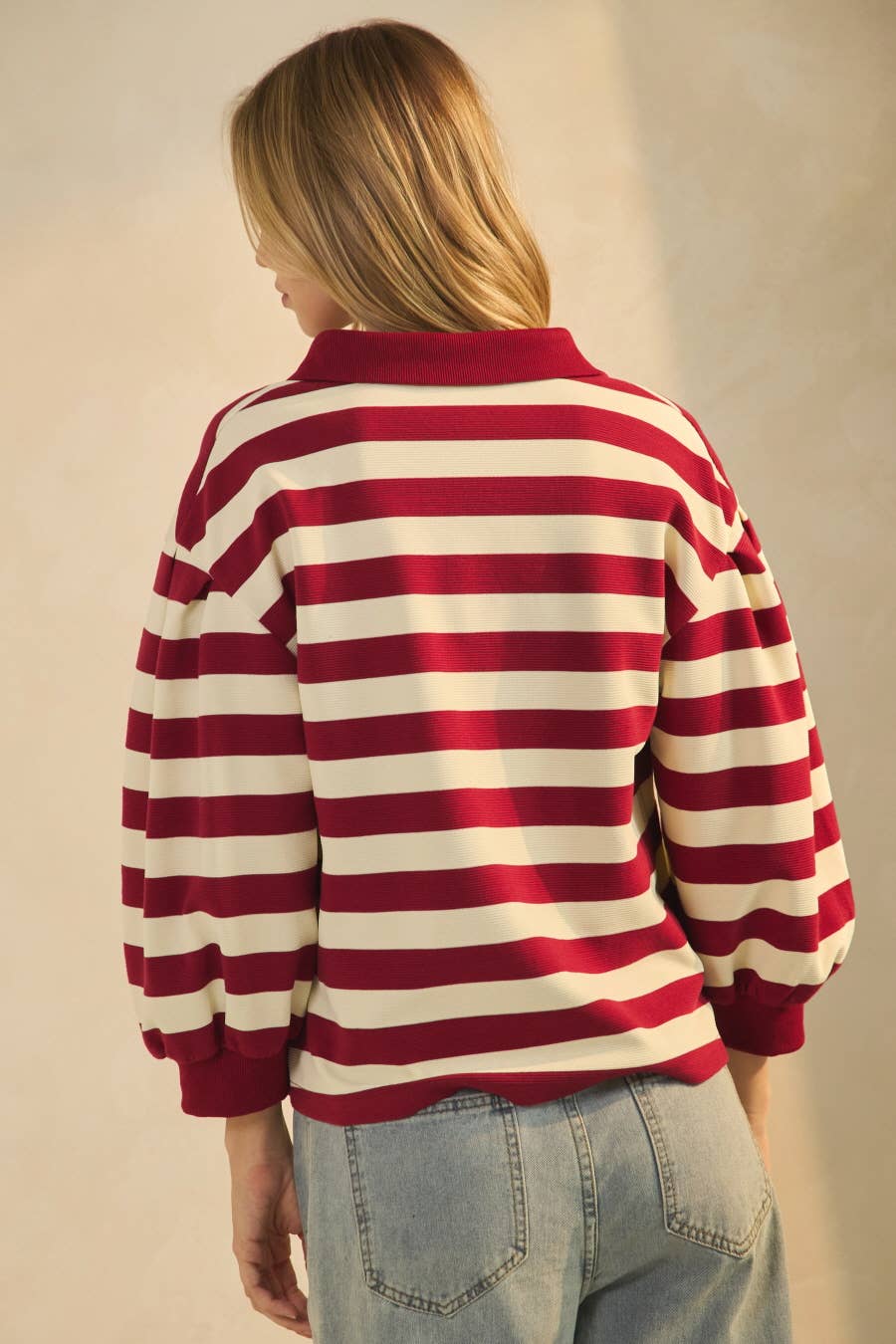 Oddi - Wholesale Sweatshirt - Women's - Striped Ottoman Pullover4