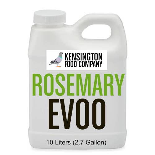 Huile d'olive extra vierge infusée au romarin en vrac (10 litres) pour la vente par Kensington Food Company