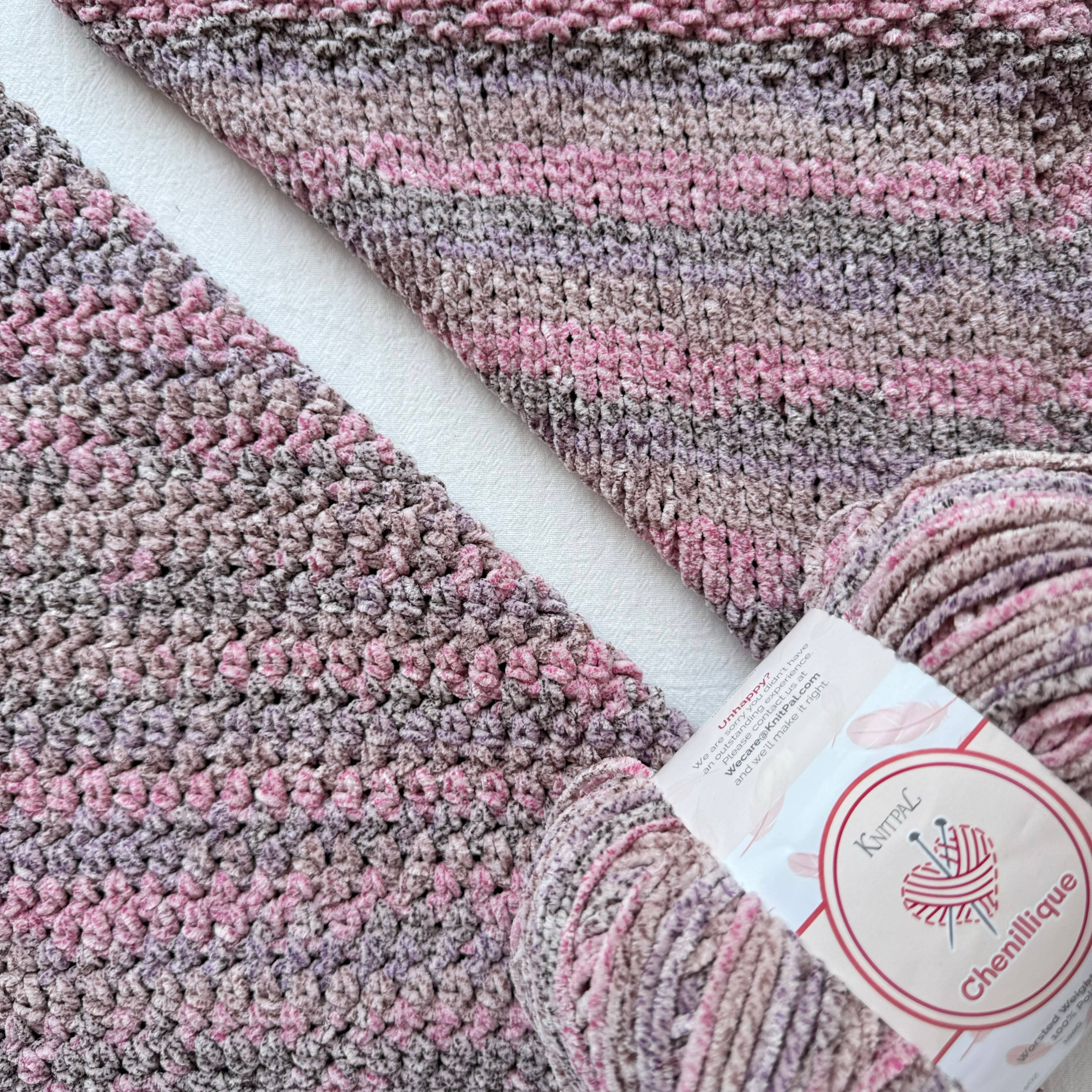 KnitPal - Wholesale Yarn - Chenillique Velvet Chenille Crochet Yarn - Worsted Weight 43