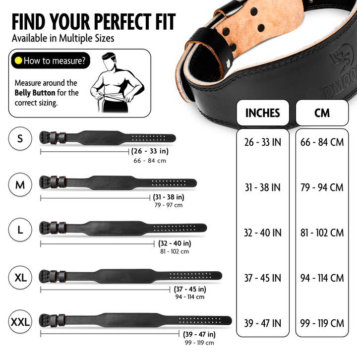 DMOOSE - Wholesale Fitness equipment - 6" Leather Weightlifting Belt4