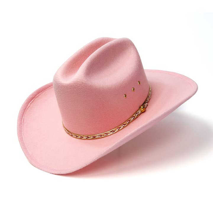 Western Express - Wholesale Cowboy Hat - Women's - Pink Felt Finish Western Cattleman Hat