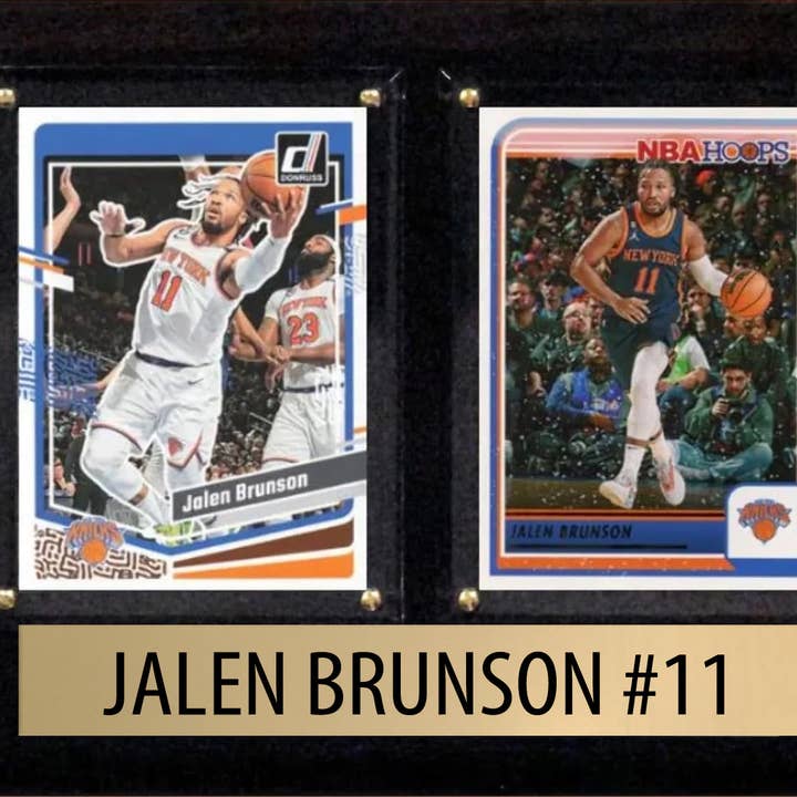 Jalen Brunson #11 New York Knicks 2023 2024 Donruss Hoops Card Plaque 6x8 for wholesale by C And I Collectables