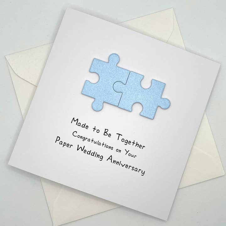 Handmade 1st Wedding Anniversary Card - Paper Anniversary for wholesale by Looks Inviting