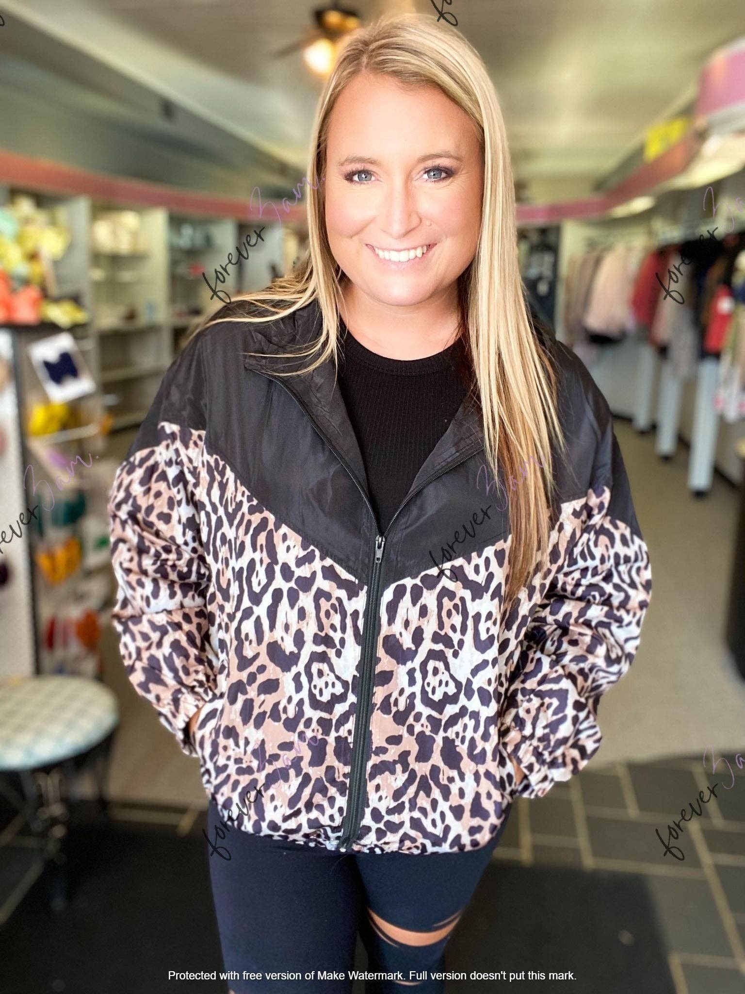 Forever3AM - Wholesale Windbreaker - Women's - rts: Forever3am Womens LEOPARD Windbreaker0
