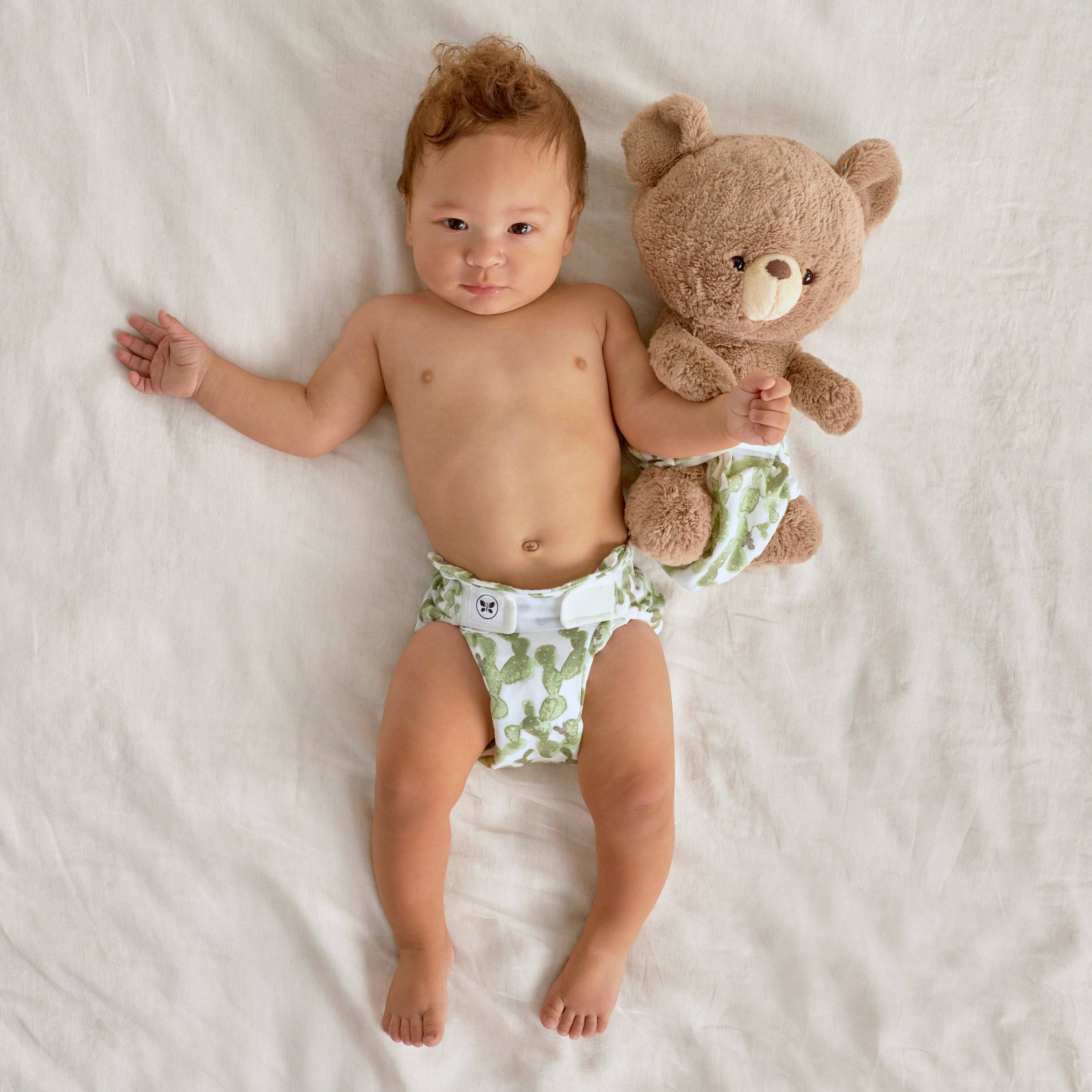 SwaddleDesigns - Wholesale Diaper (Cloth) - Baby - Honest® - Cotton Muslin Hybrid Reusable Cloth Diaper Cover - Desert Besties11