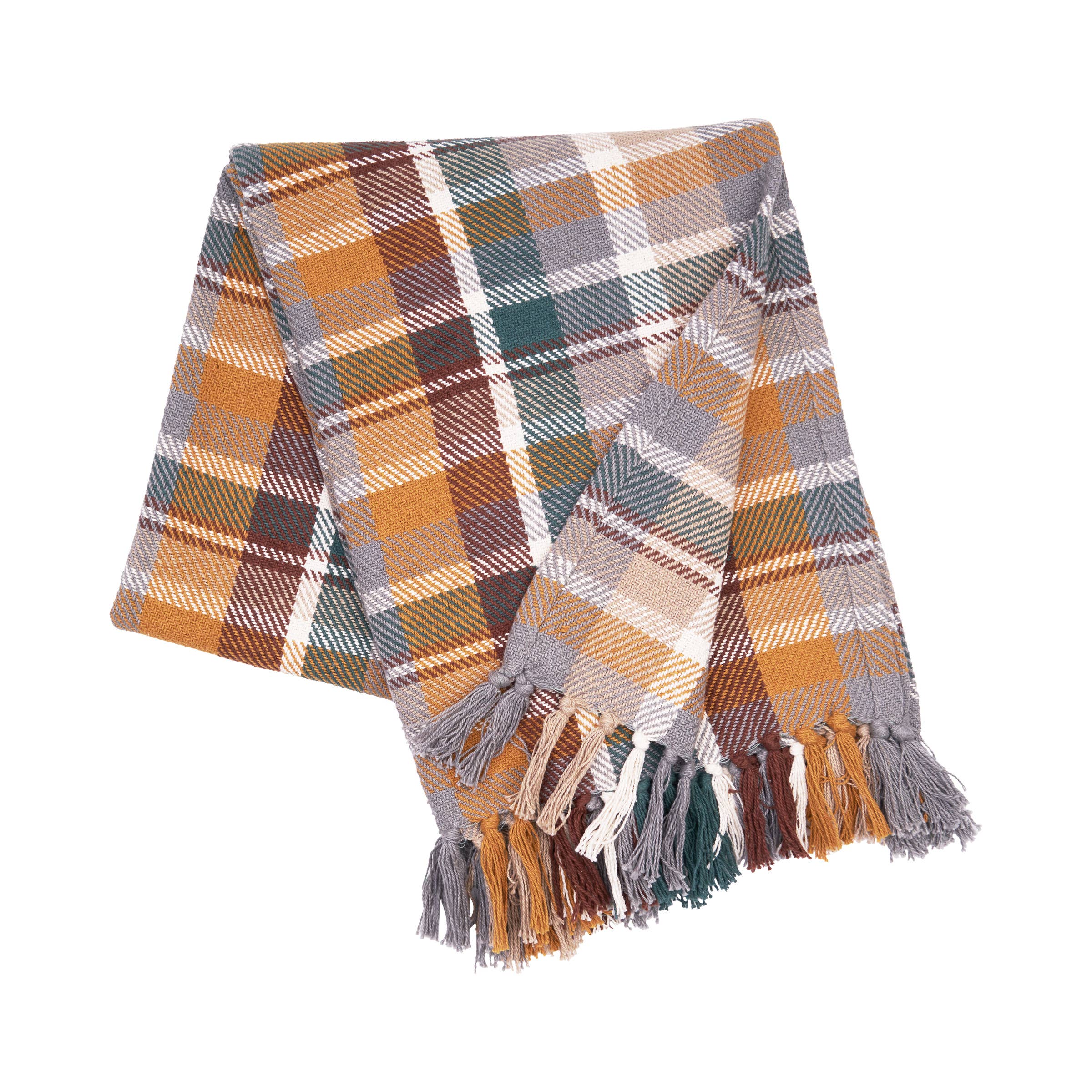 C&F Home - Wholesale Throw Blanket - Fall/Harvest Aspen Gray & Brown Plaid Throw Blanket1