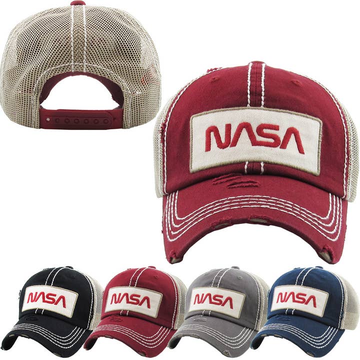 KBETHOS - Wholesale Trucker Hat - Men's - Nasa Vintage Meshback