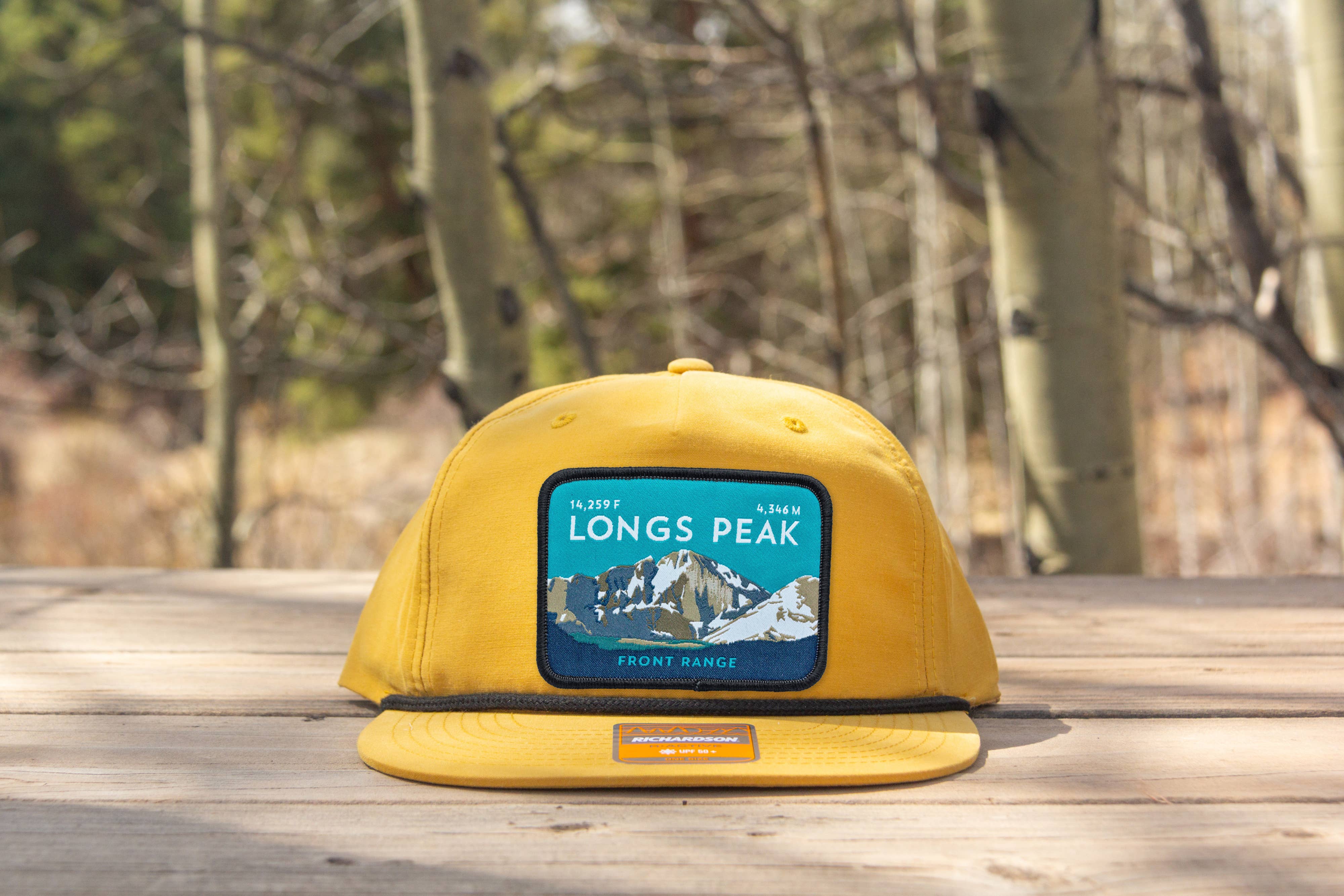 Hinterland Outdoors - Wholesale Flat Brim Cap - Unisex - Longs Peak Colorado 14er Rope Hat2