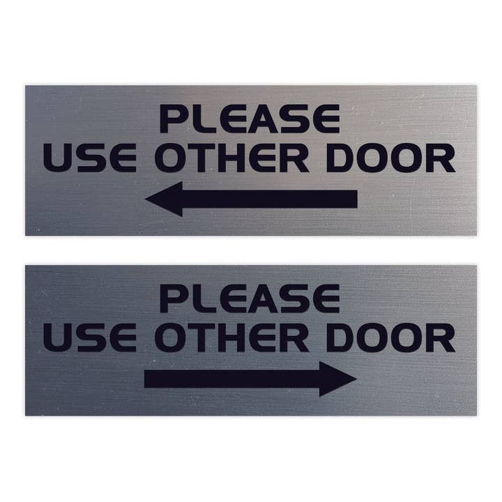 All Quality PLEASE USE OTHER DOOR Sign - (2 Pack) for wholesale by All Quality