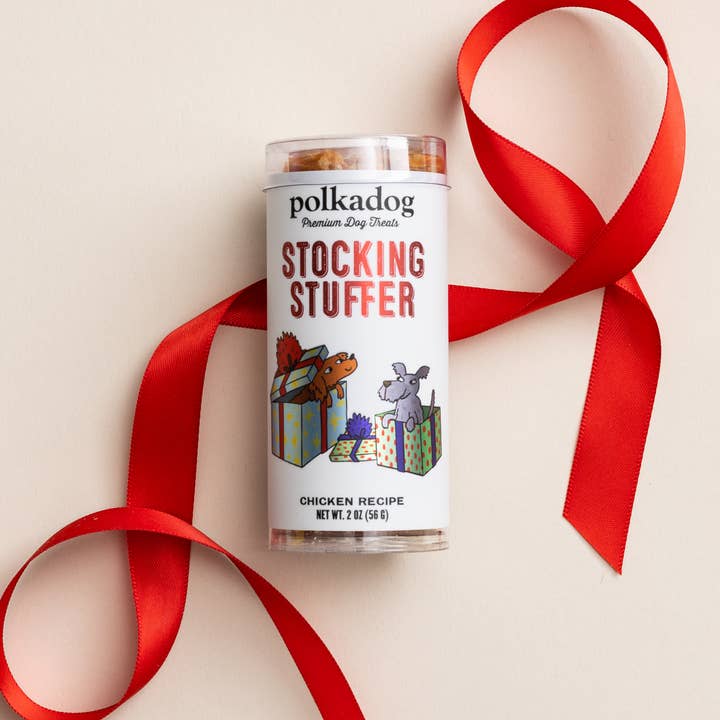 Polkadog - Wholesale Pet Treats - Dog - Holiday Mini Tube: Stocking Stuffer - Dog Treats