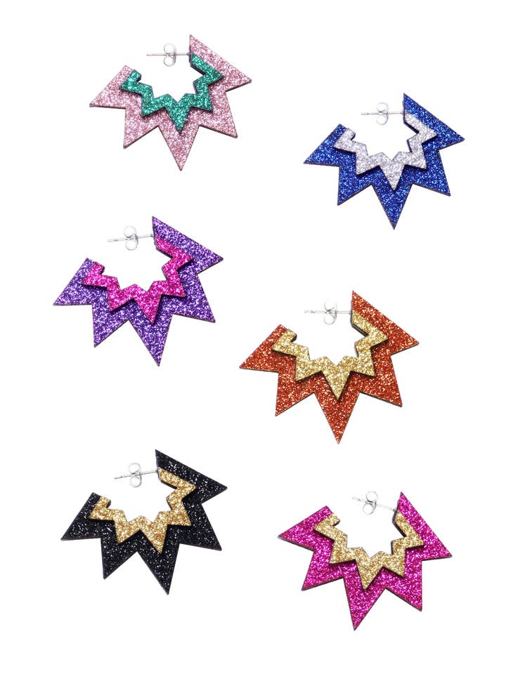 Bang bang hoop øreringe - Små for engroshandel hos Kam Creates