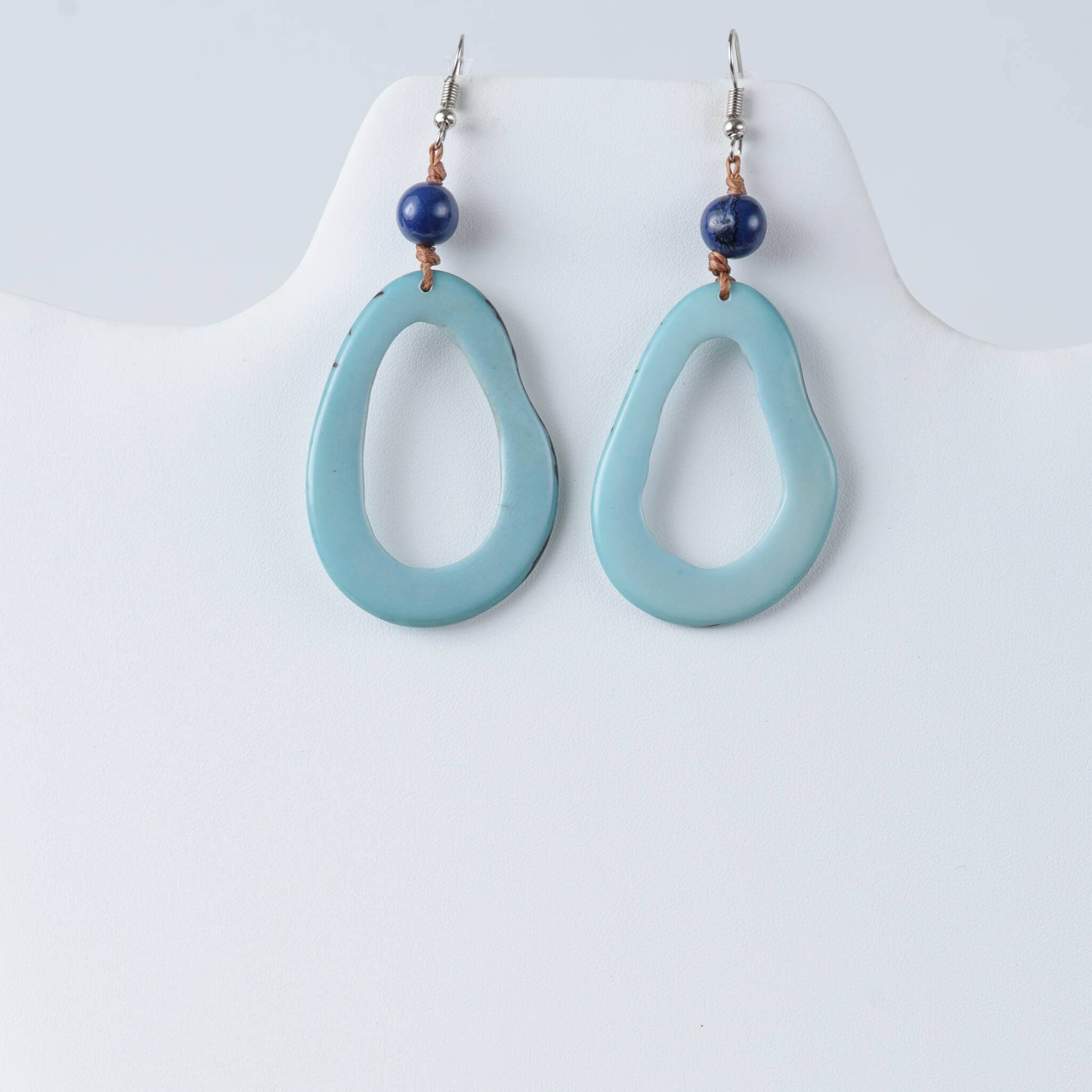 TaguArtsy - Wholesale Dangle Earrings - Alicia Tagua Oval Drop Earrings | Handmade & Lightweight 10