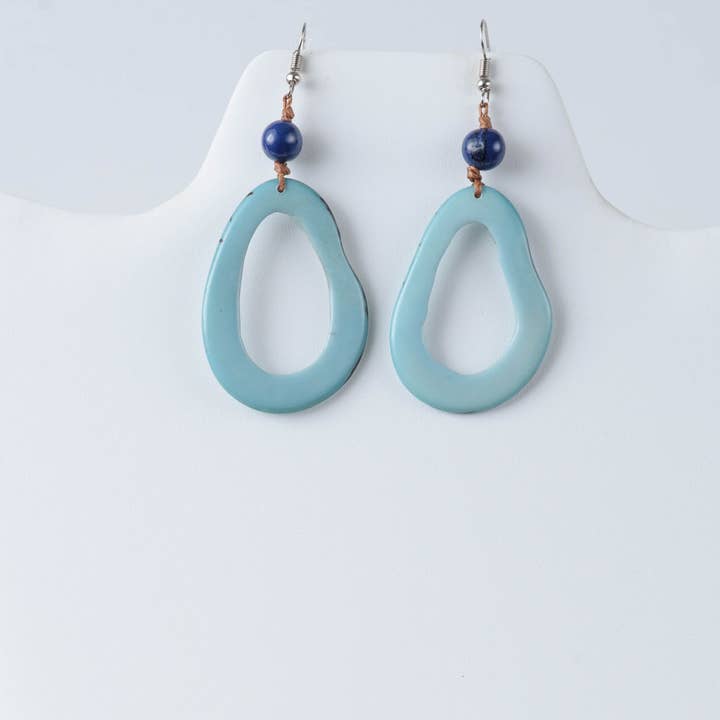 TaguArtsy - Wholesale Dangle Earrings - Alicia Tagua Oval Drop Earrings | Handmade & Lightweight 10