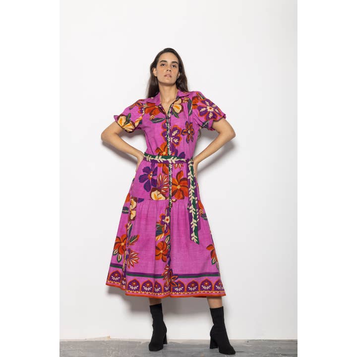 MAUVE BLOSSOMS DELLA DRESS for wholesale by Maude-Vivante