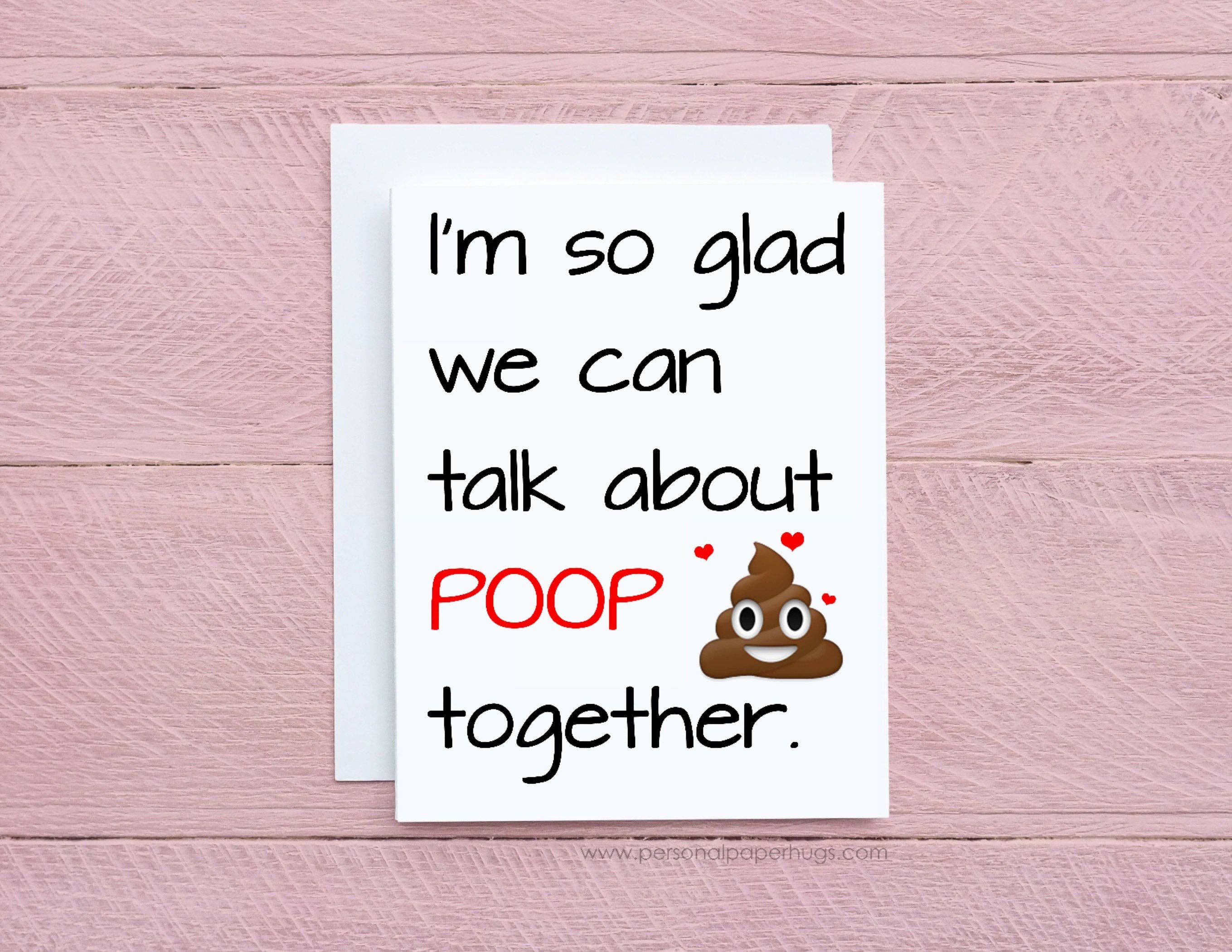 Personal Paper Hugs - Wholesale Friendship Card - Funny Friendship Card / Funny Emoji Card / Card for Best Friend / Poop Card / Funny Poop Card / Emoji Poop Card / Funny Friendship Card