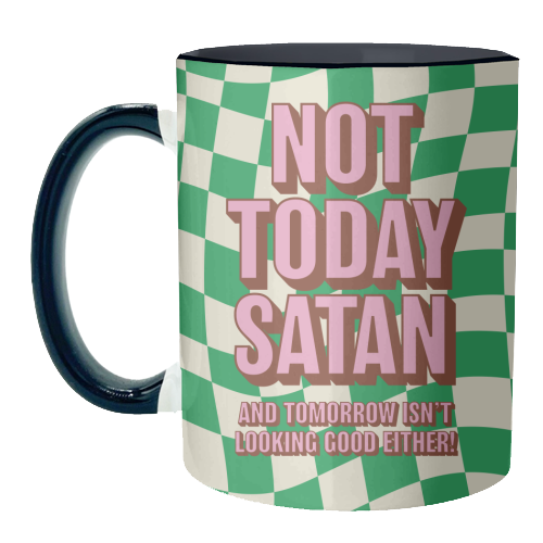 ART WOW – Caneca por atacado – Canecas 'Não Hoje Satan' de Claire Atwood6