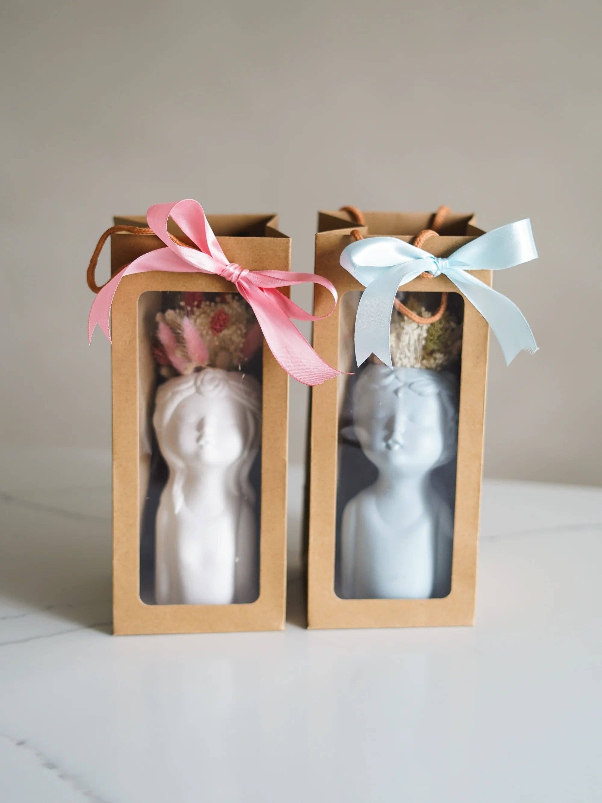 CerAmor Cerâmica - Vendita all'ingrosso Vasi - Box Romeo & Juliet con vasi in ceramica e bouquet di fiori secchi1