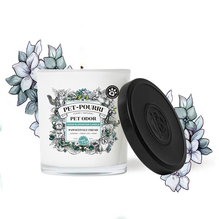 ~Pourri - Wholesale Jar/Filled Candle - Pet~Pourri Pawsitively Fresh 2-in-1 Pet Candle 7.5oz