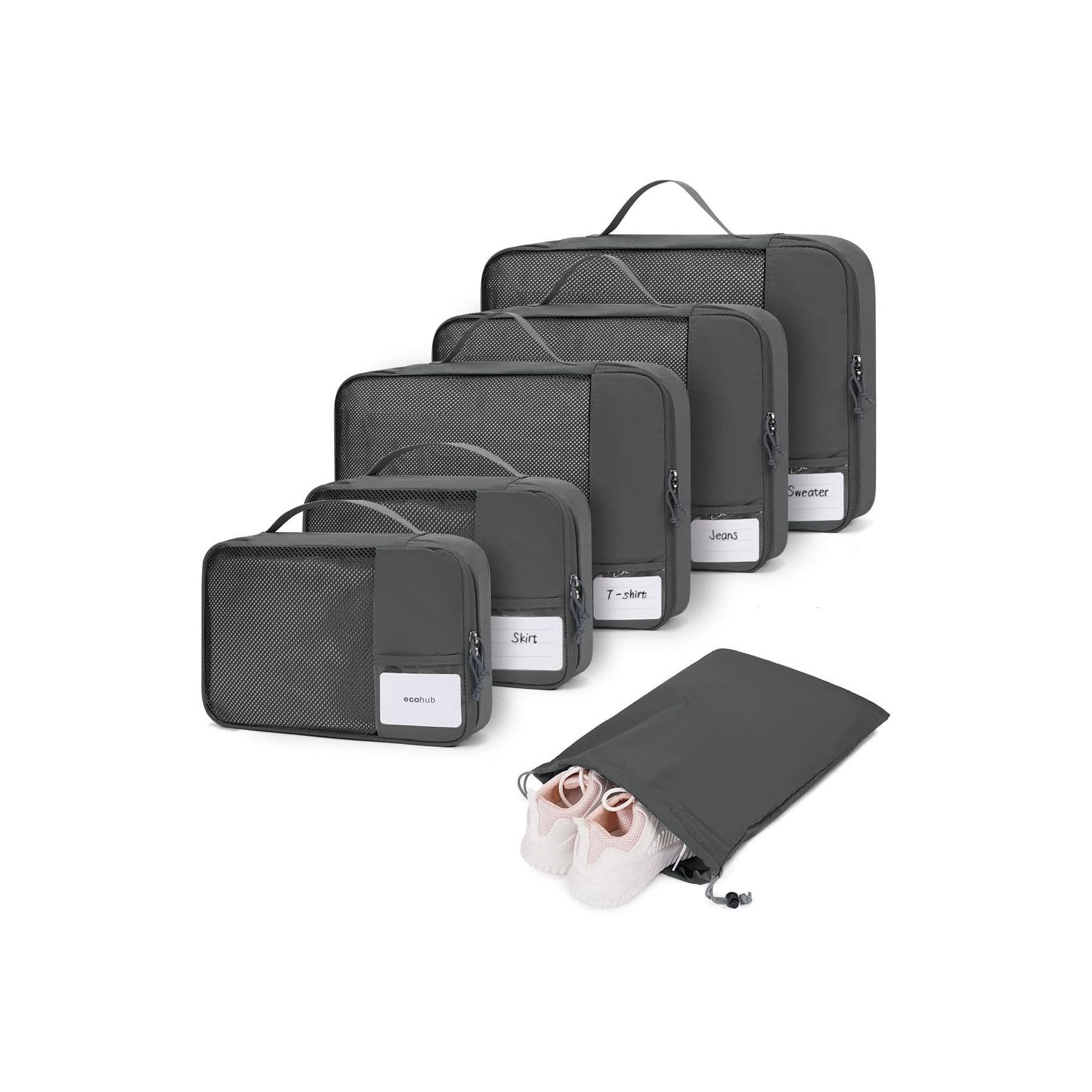 wandf – Engroshandel Pakkeemballage – 6 stk. kuffertorganisatorposer med mærke til rejsetilbehør36