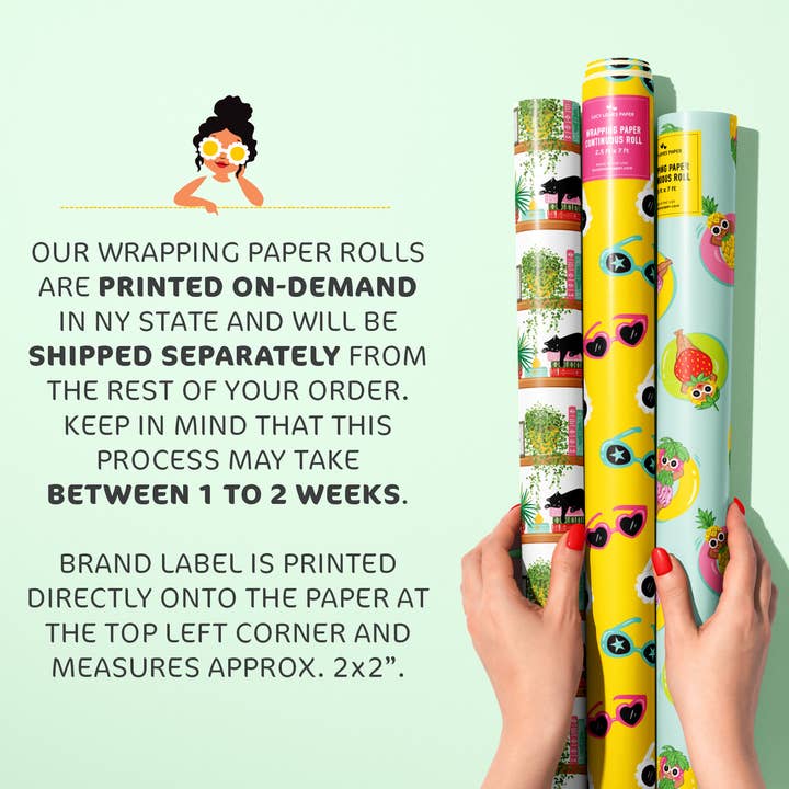 Lucy Loves Paper - Wholesale Wrapping Paper Roll - Dancing Girls | 7ft Continuous Roll Wrapping Paper1