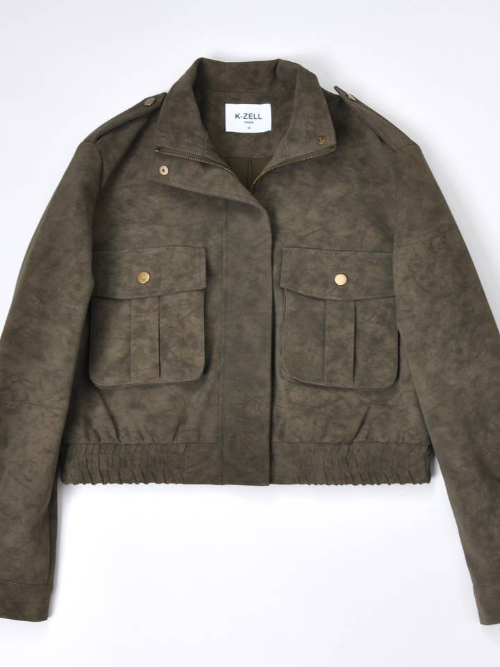 KZELL PARIS - Wholesale Jacket - Women's - WATERPROOF SUEDE-EFFECT SHORT JACKET3