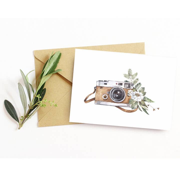 Vintage camerakaart, 5x7 wenskaart voor wholesale door the uniek co