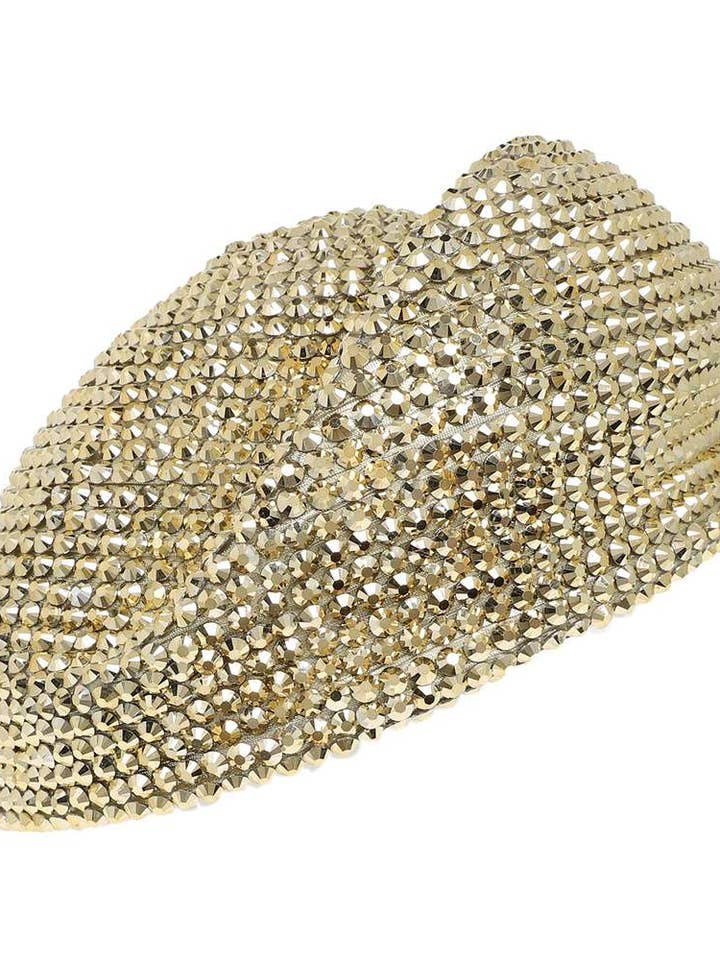 Dressy Zopfmütze mit glitzernden Strasssteinen 2390G für den Großhandel von anbfashion