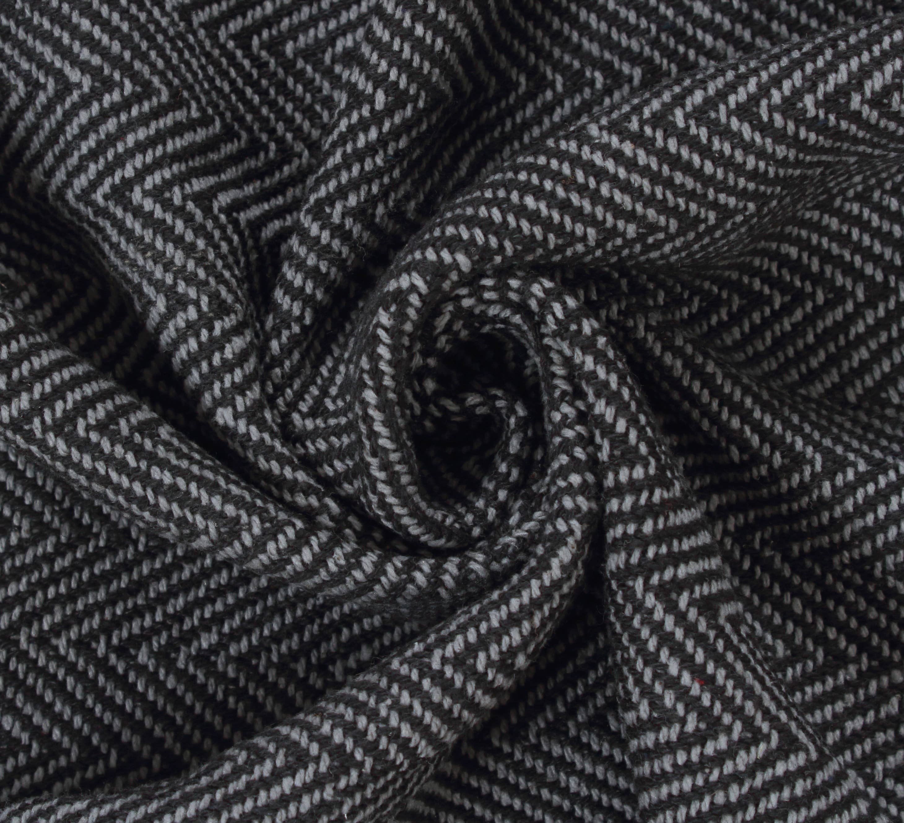 Fabstyles - Wholesale Decoratiedeken - Fabstyles Visgraat gestreept katoenen deken franjes2