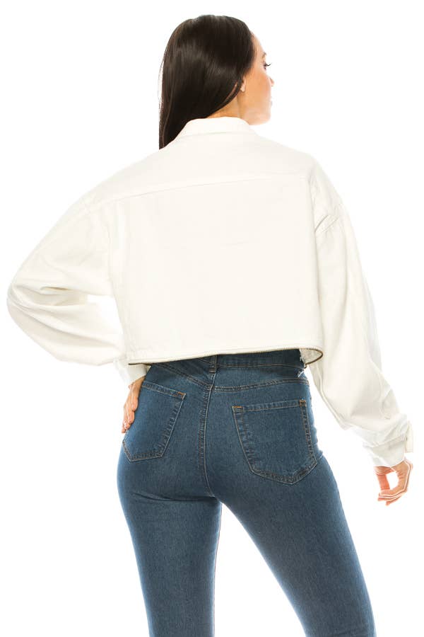 SALT - Wholesale Denim Jacket - Women's - (NJ7193) Jeweled Pocket Denim Jacket 2