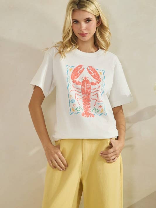 Nyhet Hummer Grafisk T-shirt WT52564 för wholesale av GeeGee x Lovelo