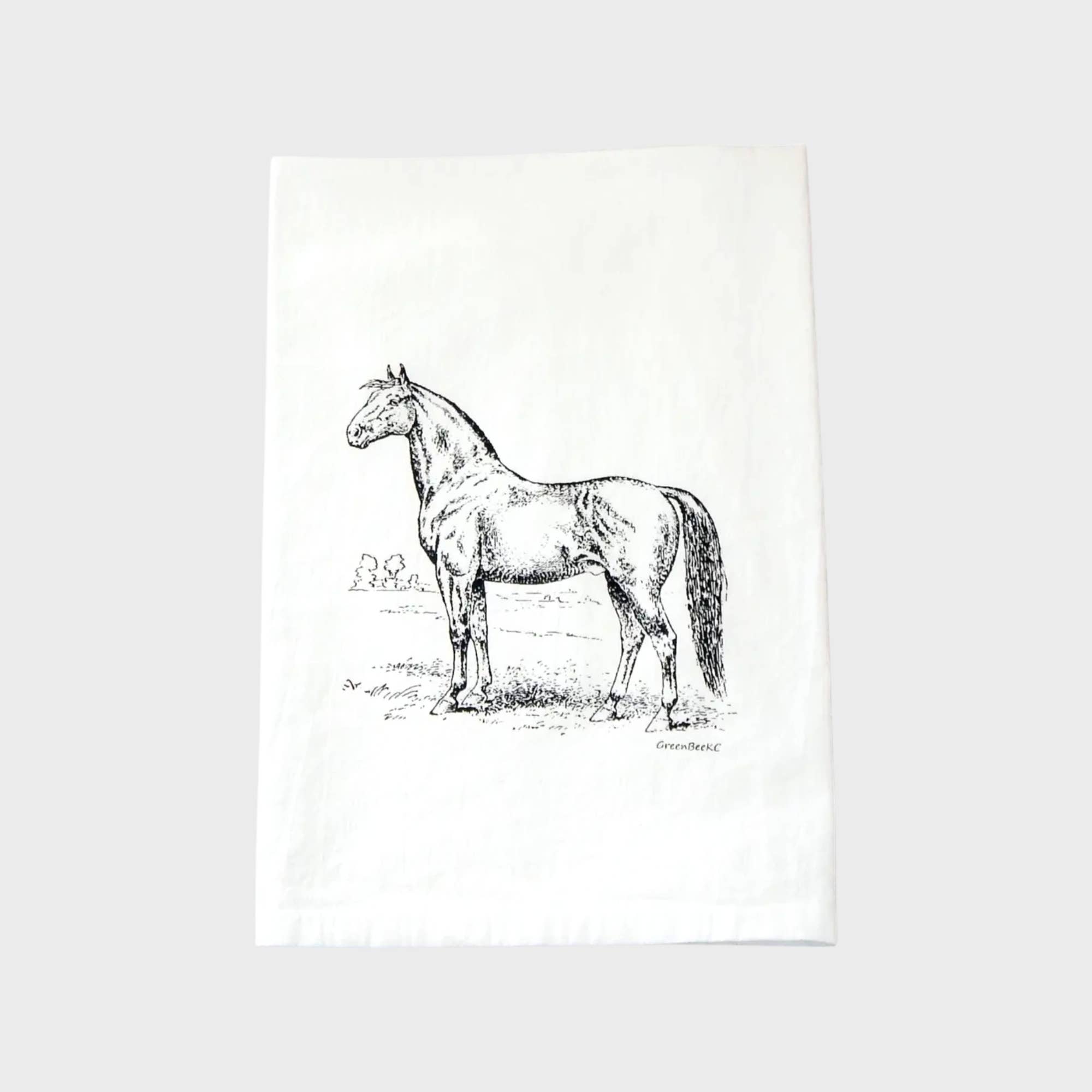 Green Bee Tea Towels - Wholesale Tea Towel - Horse Kitchen Towel | Tea Towels | Flour Sack Dish Towels0