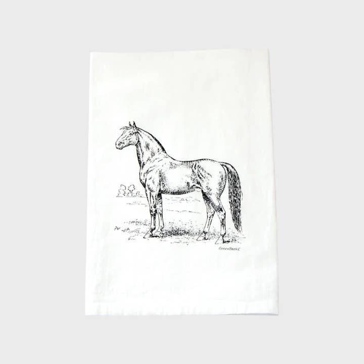 Green Bee Tea Towels - Wholesale Tea Towel - Horse Kitchen Towel | Tea Towels | Flour Sack Dish Towels