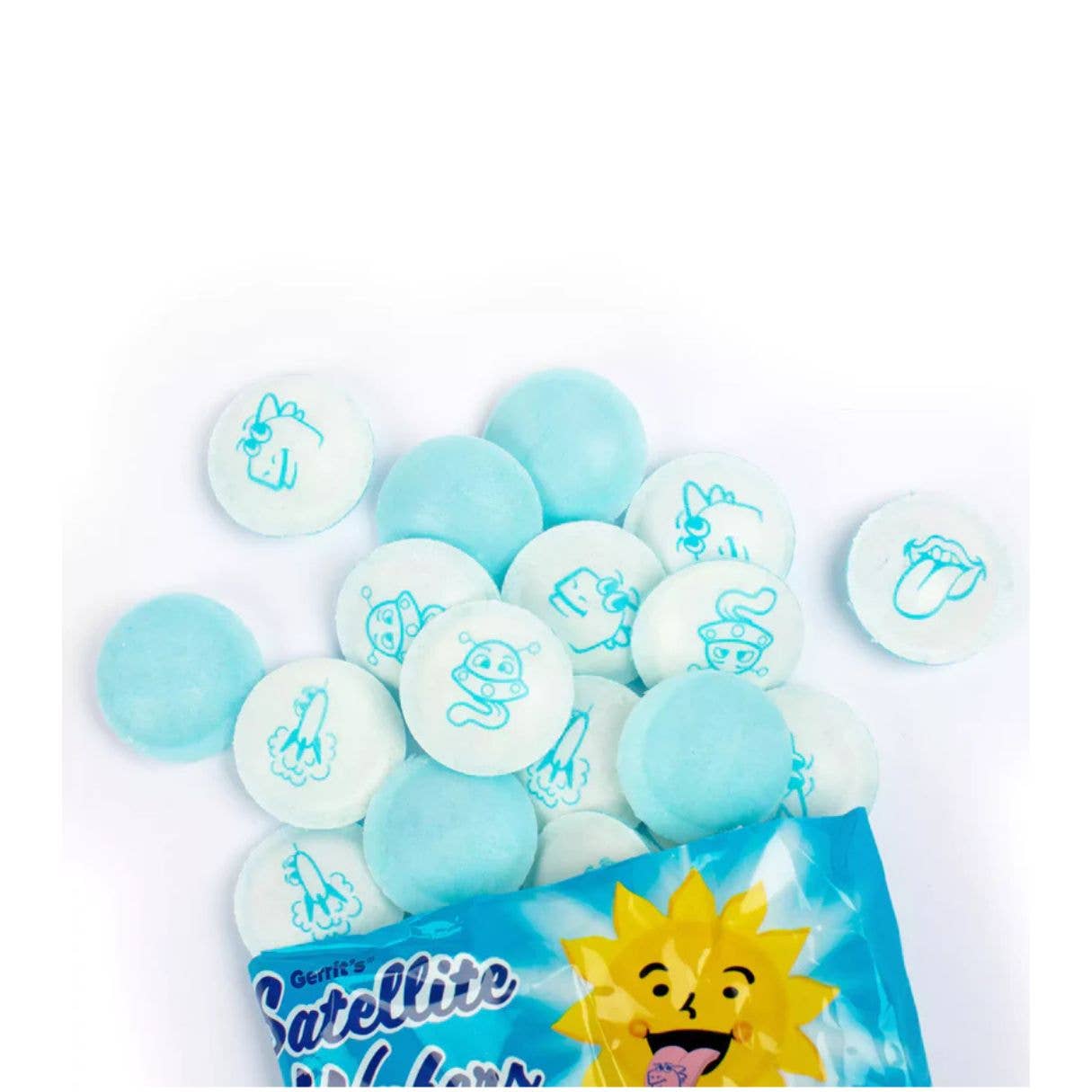 I Got Your Candy – wholesale Boiled sweets – Sour Satellite Wafers Blue Raspberry 1.27oz - 12ct3