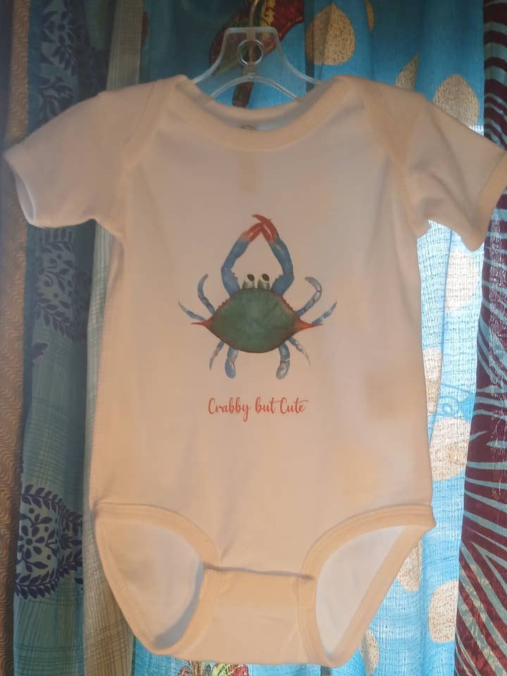 Grenouillère Crab pour la vente par Blue Mermaid Art