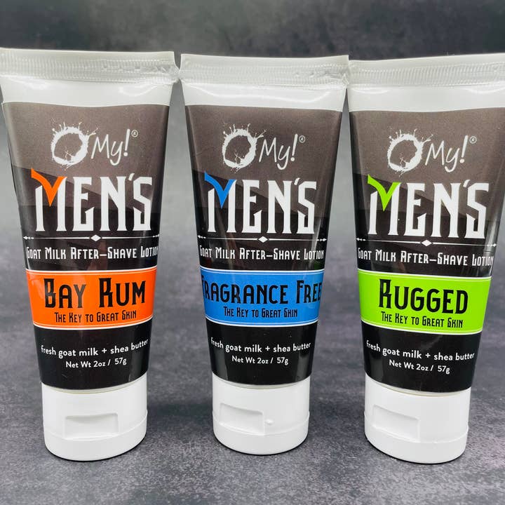 O My! Bath and Body – Engroshandel Aftershave - Herre – O My! Gedemælk After Shave Lotion 2oz | Lavet med frisk gedemælk fra gården | Sheasmør og Vit E | Fri for parabener og mere | Håndlavet i USA