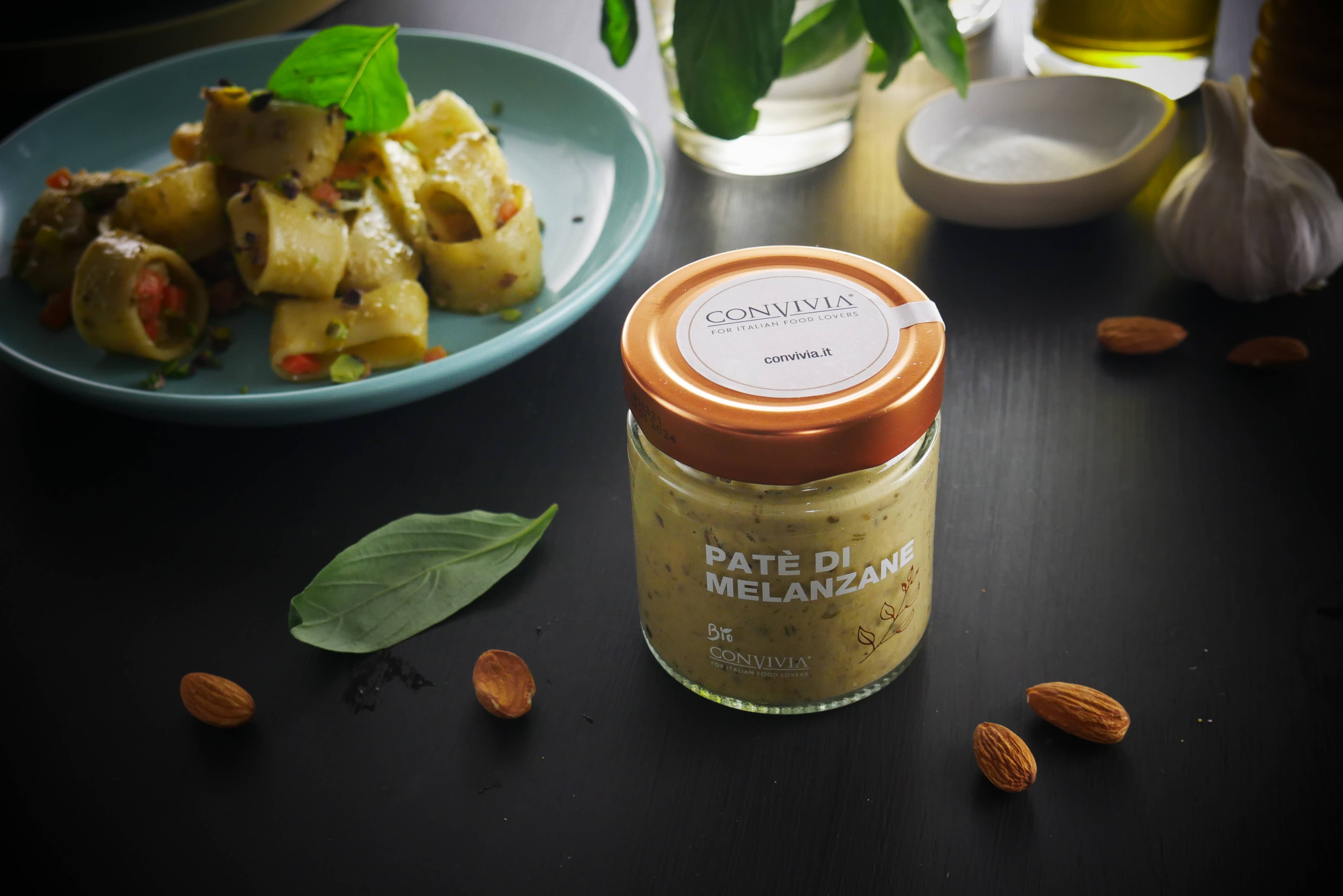 CONVIVIA for italian food lovers - Wholesale Tapenade - Organic aubergine pâté 190g6