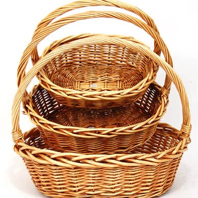 Bacon Basketware - Wholesale Basket - SMALL OVAL HONEY WILLOW BASKET1