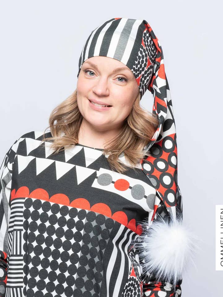 Sombrero de elfo - Patchwork, rojo para venta al por mayor de Ommellinen