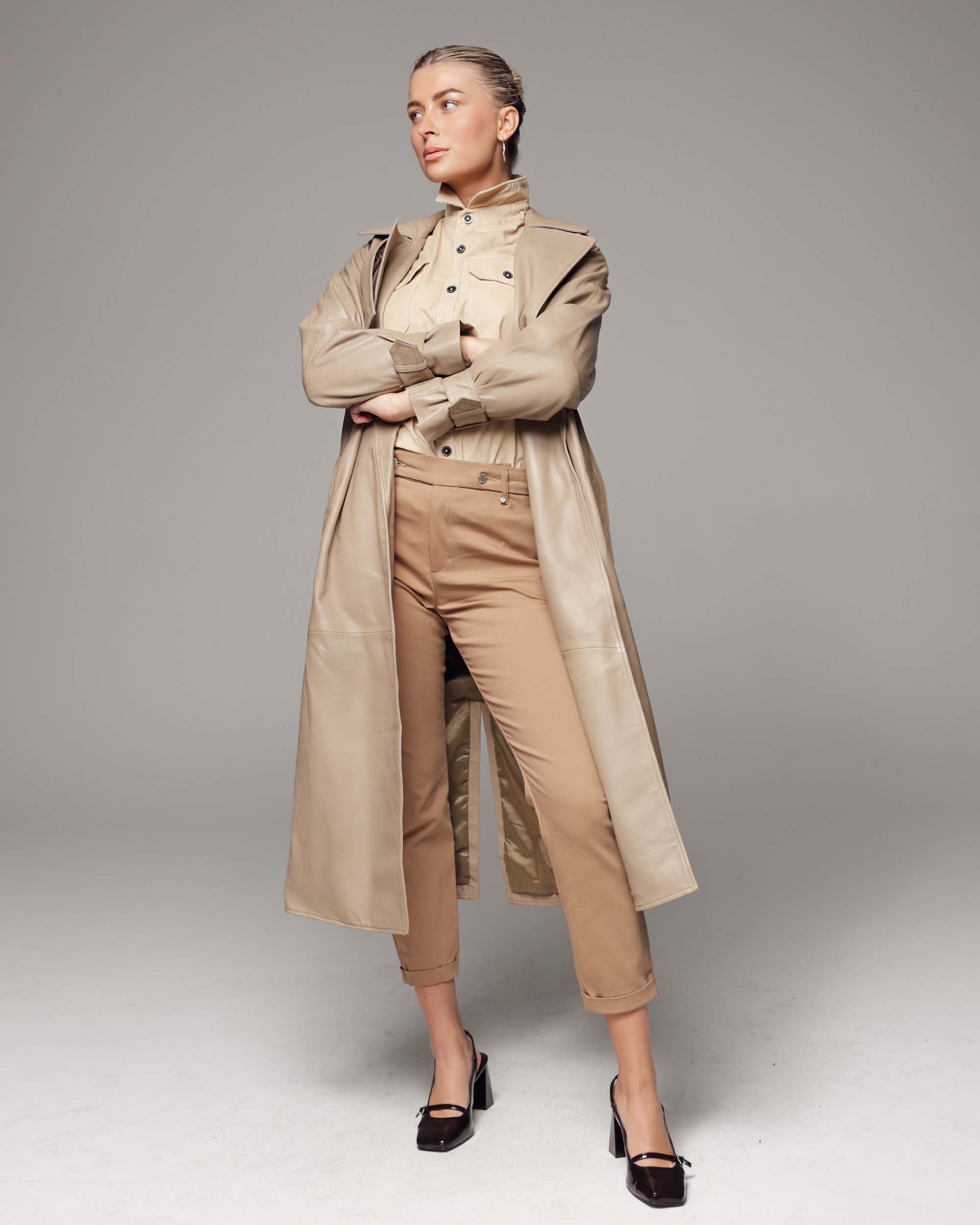 Amsterdam Heritage Leather Belts, Bags, Jackets & Apparel - Wholesale Leather Jacket - Women's - Venice | Leather Trench Coat2