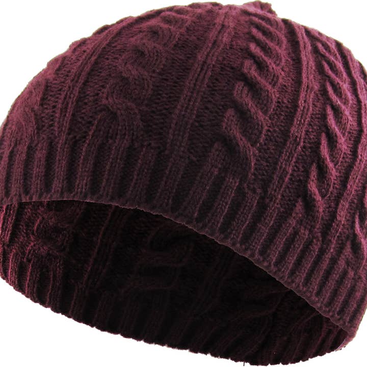 KBETHOS - Wholesale Beanie - Unisex - Cuffless Cable Knit Beanie10