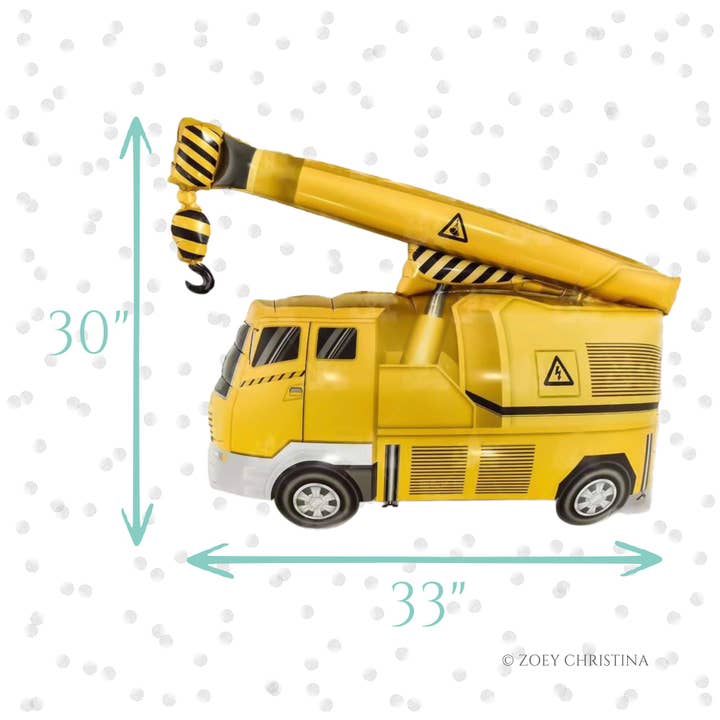Zoey Christina - Wholesale Balloon - Construction Truck Foil Balloons – 4 Options3