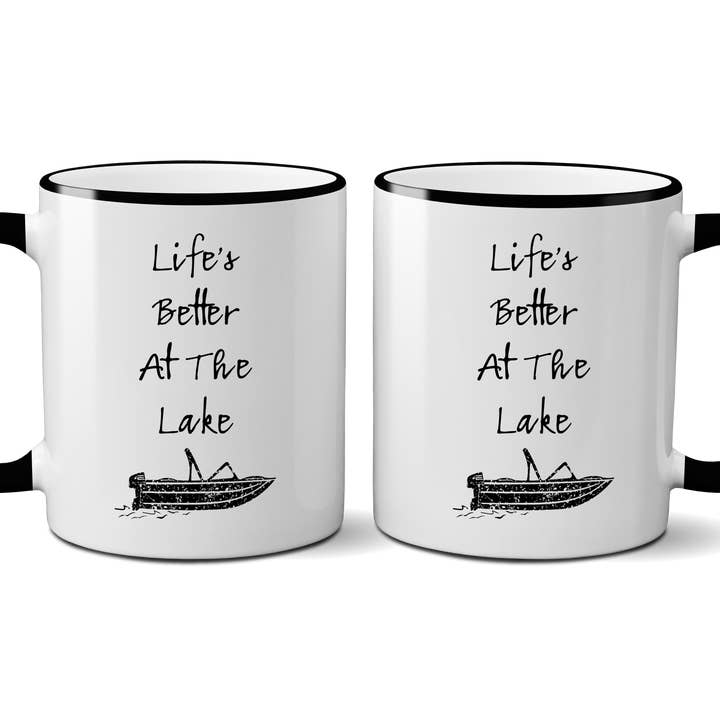 Life's Better At The Lake Mug for wholesale by Quippy Brand