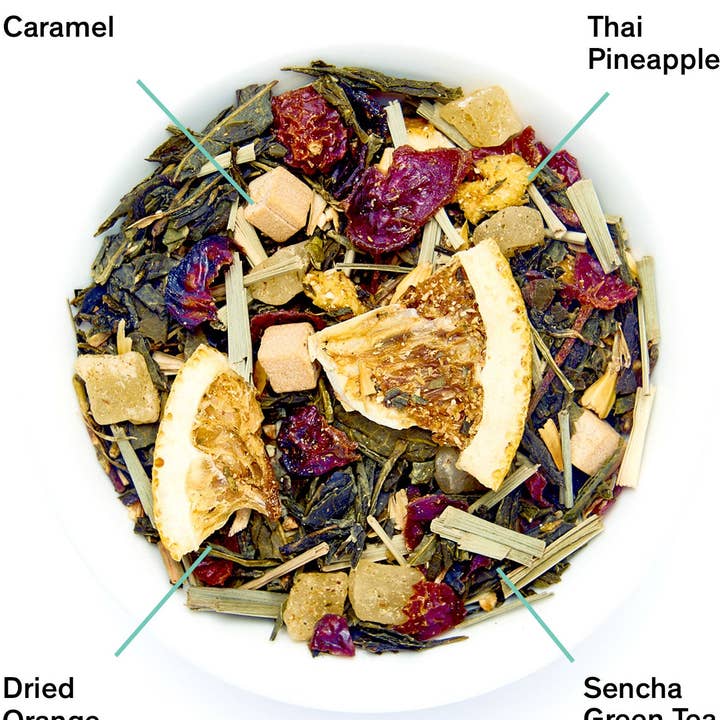 Big Easy - Pineapple Caramel Green Tea - 1lb Bulk Bag for wholesale by August Uncommon Tea